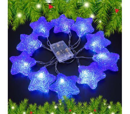 10 LED Home Christmas Star Party Light D�cor -Blue