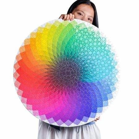 1000pcs Puzzle Jigsaw without frame 68*68cm # rainbow GRADIENT