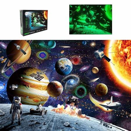 1000pcs Puzzle Jigsaw without frame 70*50cm Luminous Edition # Space