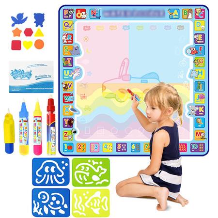 100cm x 100cm Water Doodle Mat No Mess Aqua Magic Doodle Mat with Accessories