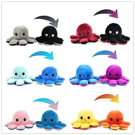 10CM Reversible Octopus fluffy KID toy Show your mood without saying a word Colour-RANDOM-SEND