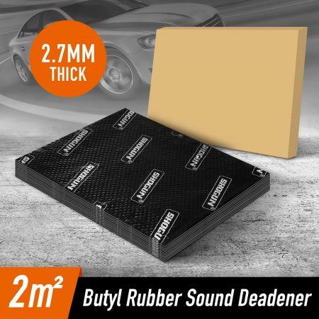 10Pcs Car Truck Vibration Sound Deadening Mat 2.7mm Butyl Rubber Sound Deadeners