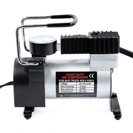 12V Car Tire Inflator Pump Single-cylinder Air Compressor with Pointer Table