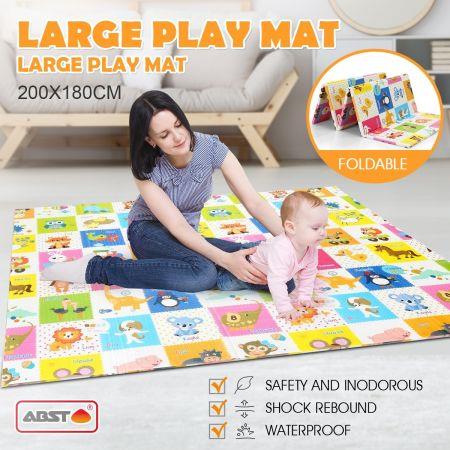 180cm x 200cm Colorful Baby Kid Play Mat w/Alphabet Animal Texture