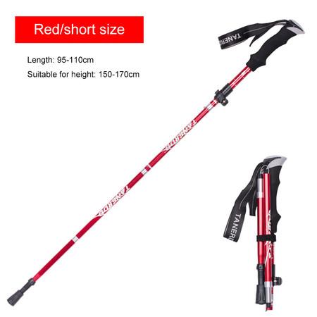 1pcs Walking Stick Outdoor Folding Trekking Poles Nordic Hiking Nature hike Antishock suitable height 150-170 CM