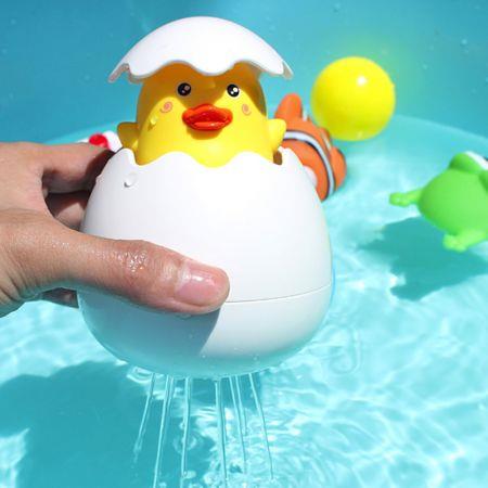 2 Duck And Penguin Set  Bath Toys Bathtub Toy for Kids Fun Spray Hatching Eggs