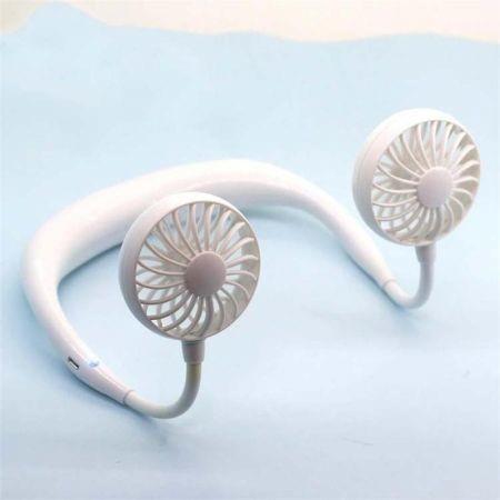 2000 mAre USB Portable Fan Hands-free Neck Hanging USB Charging Mini Portable Sports Fan 3 gears Usb Air Conditioner