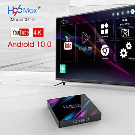 2021 Android 10.0 Smart TV Box 4GB 32GB ROM 2.4GHz/5GHz WiFi 4K Quad Core HD