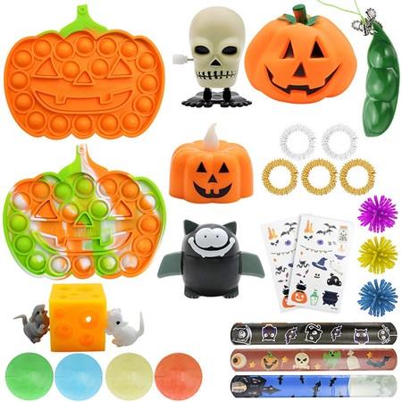2021 Halloween Fidget Sensory Toys Set Stress Relief Push Pop Bubble Toys for Kids Adults