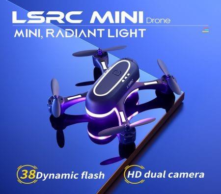 2021 Newest LSRC Rainbow Mini Drone 720P HD Dual Camera WIFI FPV Hight Hold One Key Return Quadcopter RC Dron Kid Gifts