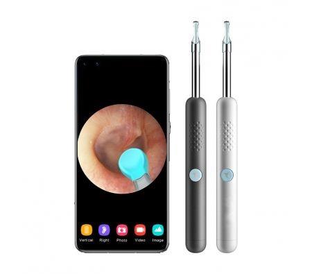 2021 Newest R1 Smart Visual Ear Sticks Endoscope 300W High Precision Earpick Mini Camera Otoscope Health Care Ear Cleaner Set(Col Black)