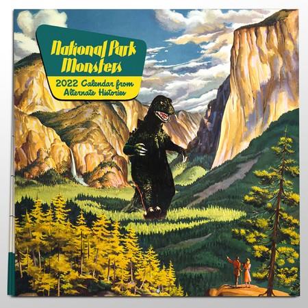 2022 Creative Monster Wall Calendar Art Decor for Home Office (Dinosaur Calendar)US version