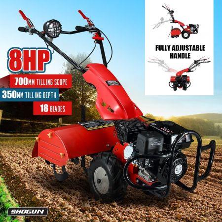 208cc Garden Tiller Cultivator 8HP 4 Stroke Rototiller