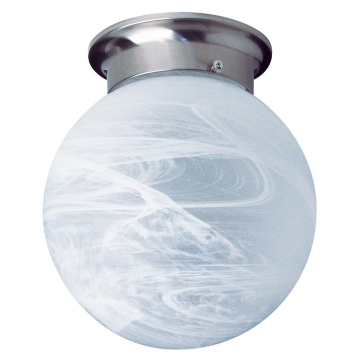 20Cm Alabaster Ball Diy Brushed Chrome