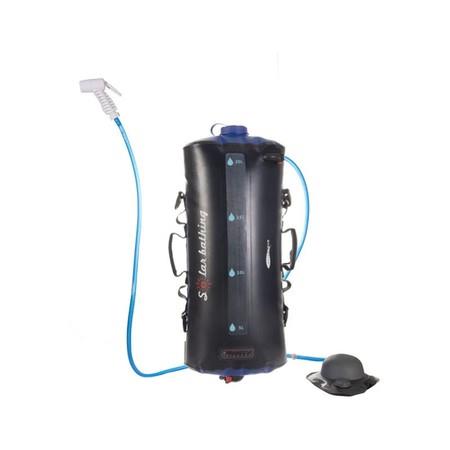 20L PVC Pressure Shower With Foot Pump, Outdoor Lightweight Inflatable Shower,Camping Pressure Water Bag