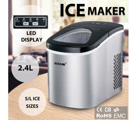 2.4L Portable Ice Maker with LED Control Panel