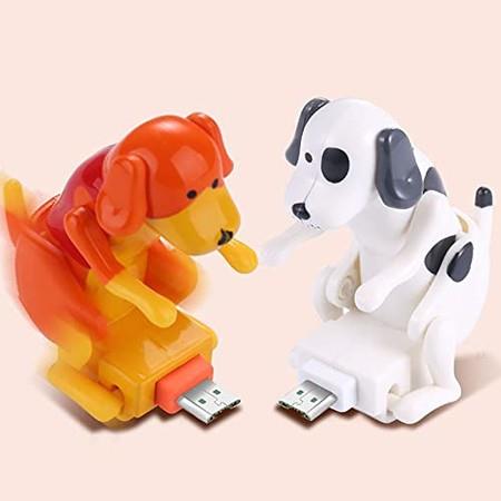 2pcs Stray Dog Charging Cables (Type-C and Lightning, Orange+White)