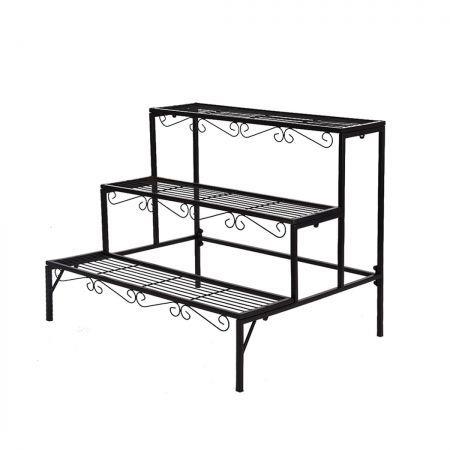 2x Levede Plant Stands Outdoor Indoor Garden Metal 3 Tier Planter Corner Shelf