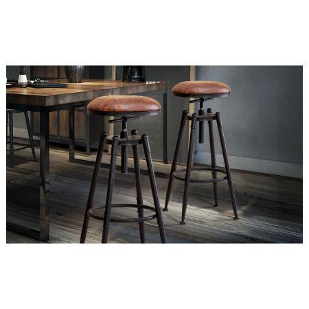 2x Levede Rustic Industrial Bar Stool Kitchen Stool Barstool Swivel Dining Chair