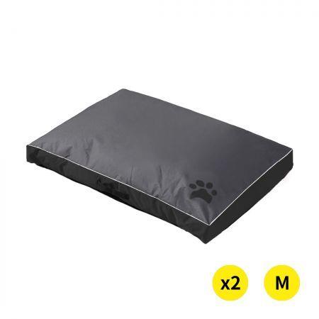 2x PaWz Pet Bed Mattress Dog Cat Pad Mat Summer Winter Cushion Pillow M Black