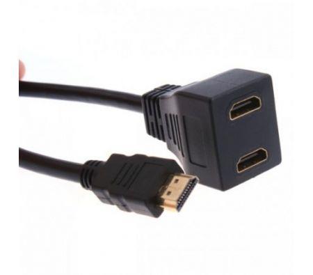30CM HDMI Male to 2 HDMI Female Y Splitter Adapter Cable for Plasma Digital TV LCD