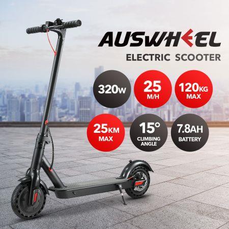 320W Folding Electric Scooter with App Control Headlight LED Display Black