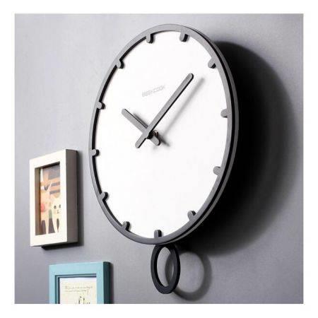 35Cm Circular Wooden Wall Clock White