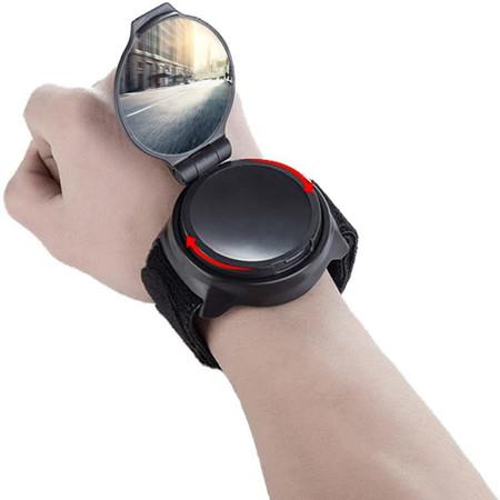 360-degree rotating mountain bike convex mirror, road bike bicycle wrist strap rearview mirror, adjustable bicycle wide-angle rearview safety mirror, cycling accessory mirror