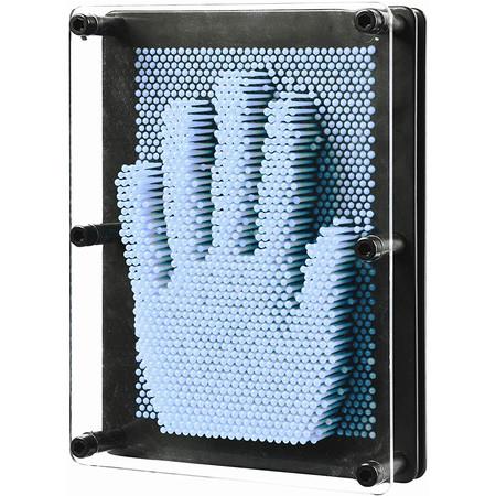 3D Pin Art Toy, Unique Plastic Pin Art Board for Kids (Blue)