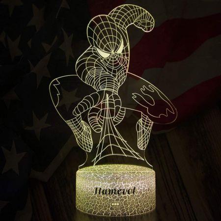 3D Powered USB Table Lamp Visual Illusion Spiderman