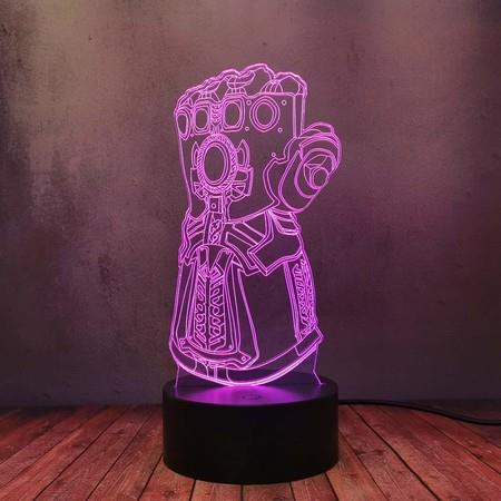 3D Powered USB Table Lamp Visual Illusion Thanos Gloves