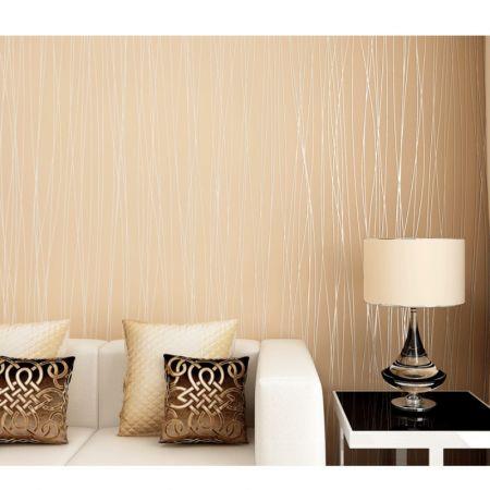 3D Self Adhesive Non-Woven Wall Paper 53CMX5M Beige Yellow