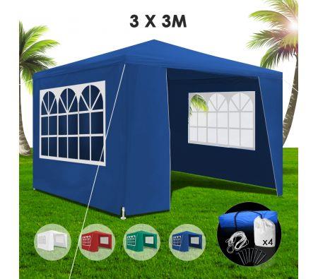 3x3m Blue Walled Waterproof Outdoor Gazebo