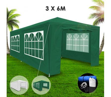3x6m Green Walled Waterproof Outdoor Gazebo