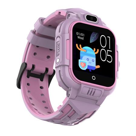 4G Kid Smart Watch Vedio Call SOS Phone Watch GPS+WIFI AI Voice Smartwatch Color Pink