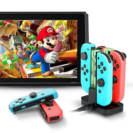 4in1 Gamepad Charging Dock Stand Station Charger for Nintend Switch Joy-Con & Pro Controller