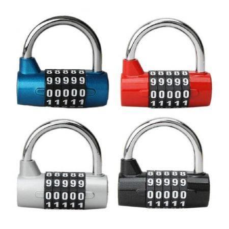 5 Digit Dial Combination Code Number Lock Padlock For Luggage Zipper Bag