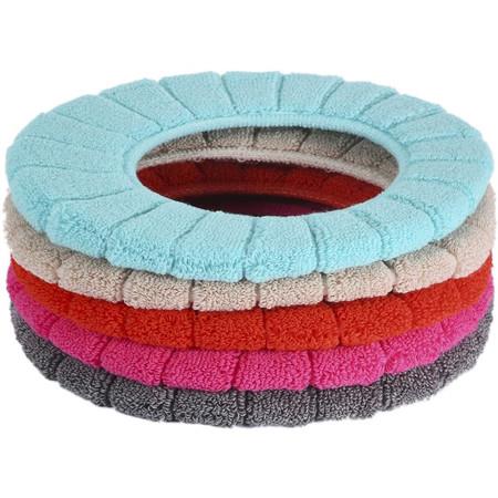 5 Pcs Thicker Bathroom Soft Toilet Seat Cover Pads (5 Random Color)