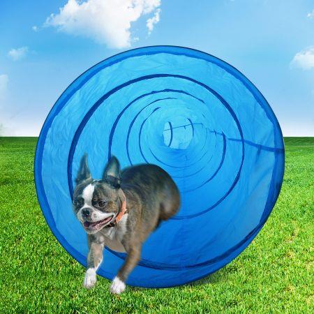 5.5M Portable Pet Dog Agility Training Exercise Tunnel Chute with Carry Bag
