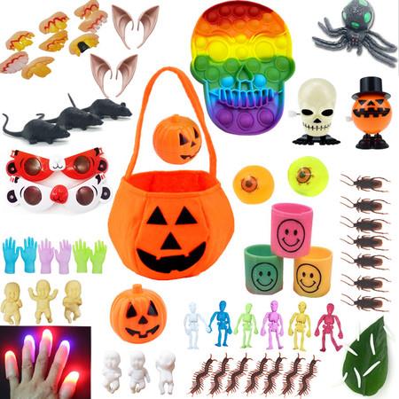 80Pcs Halloween Fidget Toys SetStress Relief Anti-Anxiety Toys Assortment Christmas Santa Pop Bubbles Toy