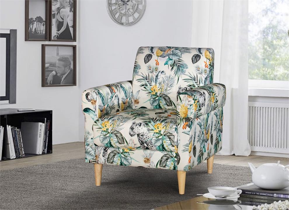 Accent Chair Leopard In The Jungle Print