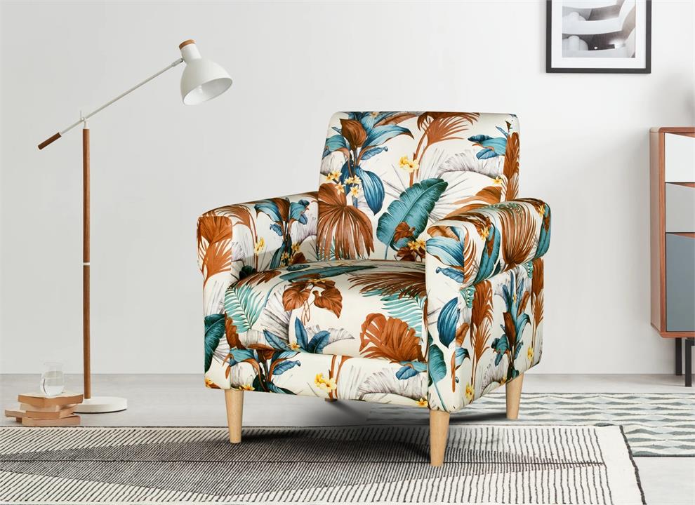 Accent Chair Native Flora Print