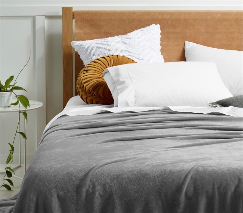 Accessorize Grey Super Soft Blanket