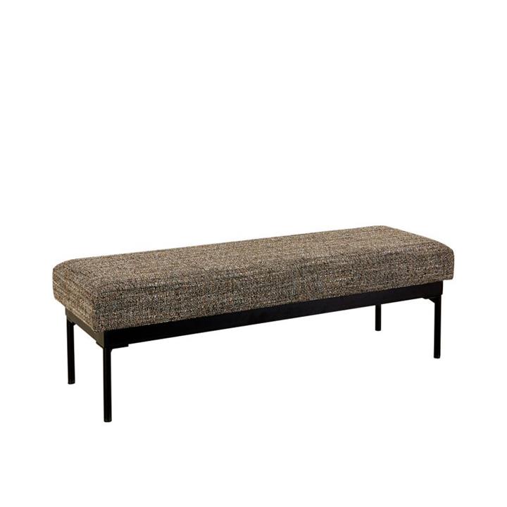 Adi Ottoman Black-White-Tan-Grey Tweed