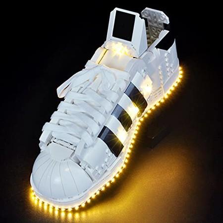 Adidas Originals Superstar Sneaker with Lighting Kit Compatible with 10282 Building Blocks