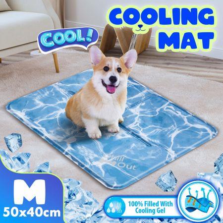 AFP M Size Pet Dog Puppy Cat Self Cooling Gel Cool Mat Pad for Crate Bed Sofa Kennel