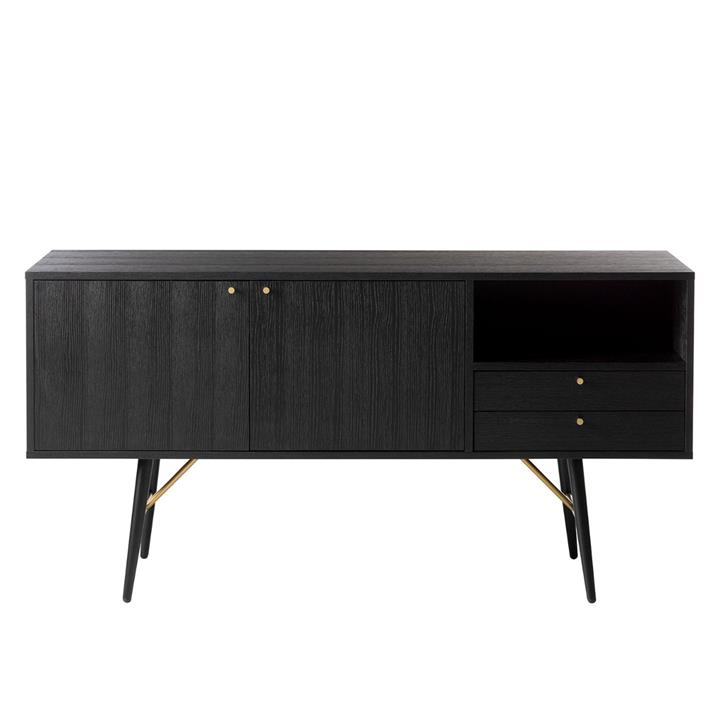 Akira Sideboard in Black and Gold Handles