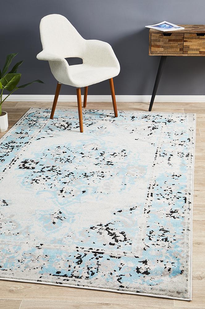 Alexa Transitional Rug Blue Grey 290x200cm