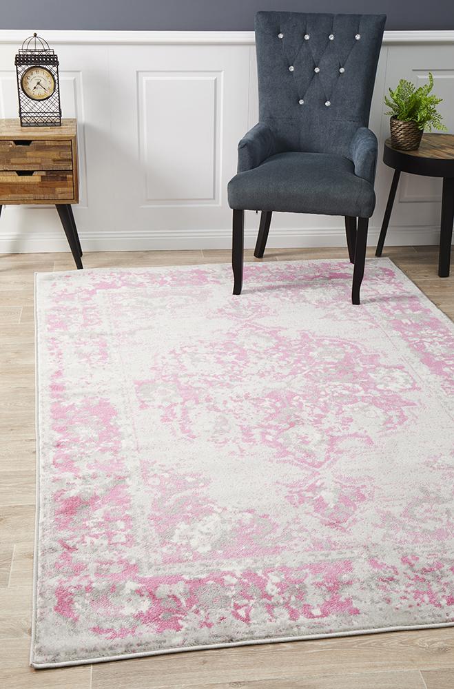 Alexa Transitional Rug Grey Fuchsia 230x160cm