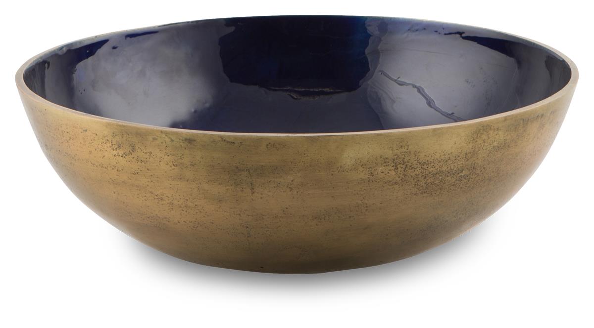 Aluminium and  Enamel 33cm Round Bowl Large